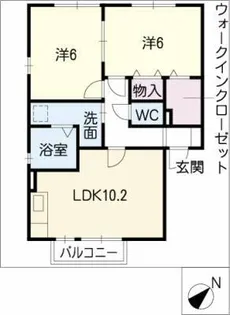 サン・セレッソ A棟【1階】の間取り