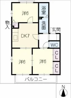 サンモール【2階】の間取り