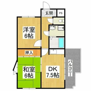 ハイツ水池【2階】の間取り
