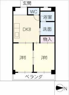 ハイツサンワ【2階】の間取り