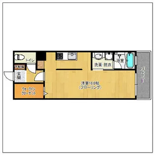 リバーフェイス博多【1303号室】の間取り