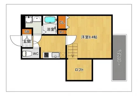 アクタス薬院大通り【2階】の間取り