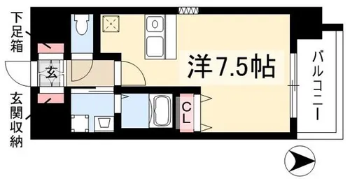 プレサンス名古屋STATIONザ・シティ【0204号室】の間取り