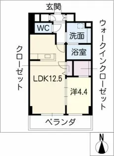 メルベーユ覚王山【9階】の間取り