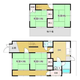 兵庫県豊岡市九日市下町【一戸建】の間取り