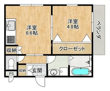プレナス戎町【202号室】の間取り