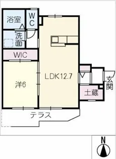 ヘーベルヒルズ東明町【1階】の間取り