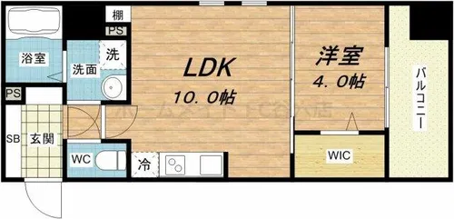 グランプラス谷町【4階】の間取り