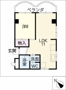 ベルガーデン向山1号館【2階】の間取り