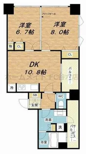 アルグラッド ザ・タワー心斎橋【32階】の間取り