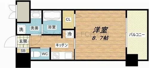 フォレストグレイス城東京橋Ⅰ【11階】の間取り