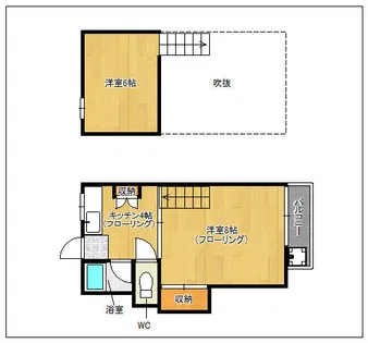 Uビレッジ【205号室】の間取り