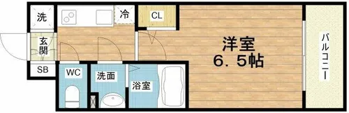 エスリード弁天町クレール【8階】の間取り