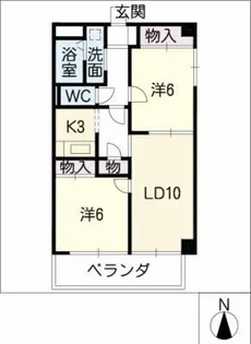 U-DINE赤城【2階】の間取り