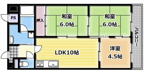 大阪府寝屋川市香里新町【マンション】の間取り