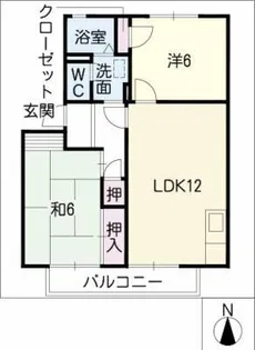 ヴェルディ大高D棟【1階】の間取り