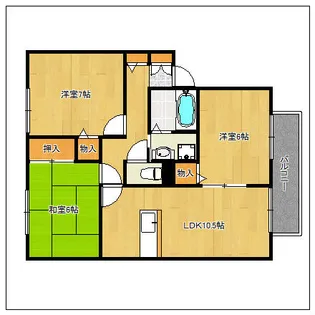 ウェルフェアビレッジC棟【1階】の間取り