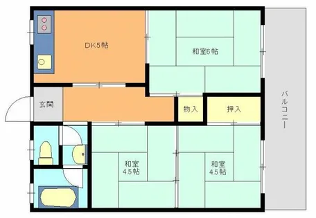 コーポ松豊【4階】の間取り
