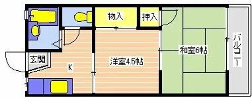 シャトル永井【202号室】の間取り