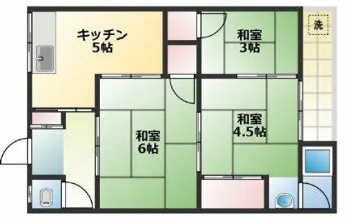 都美荘【202号室】の間取り