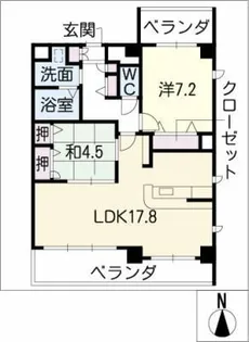 サニーサイド東山 A棟【3階】の間取り