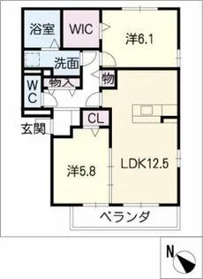 マリールタウンⅢA棟【2階】の間取り