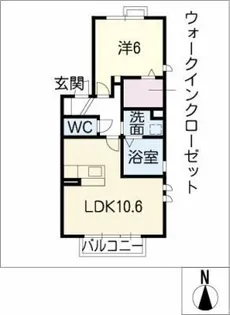 ヴェルデ フロール【2階】の間取り