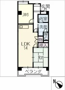 サンライズカトウ【3階】の間取り