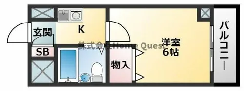 エンデバーハナ【3階】の間取り