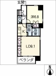 プランドール葵【4階】の間取り