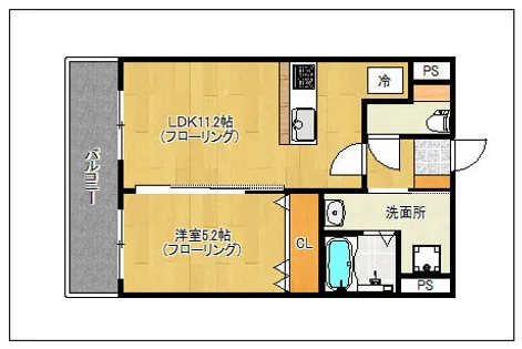 箱崎なつめビル【402号室】の間取り