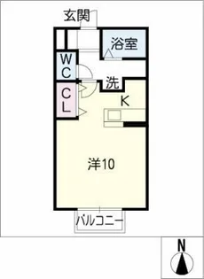 アンビシャス 北棟【1階】の間取り