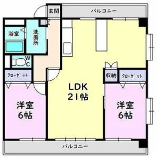 アップルコート【3階】の間取り