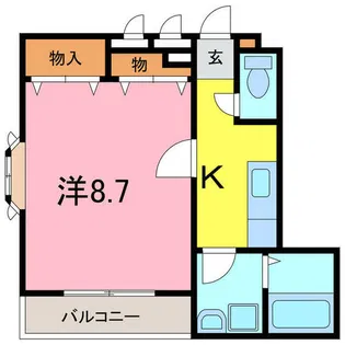 アンプルール リーブル 苗場【1階】の間取り