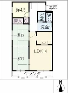 フローレンス伊藤【2階】の間取り