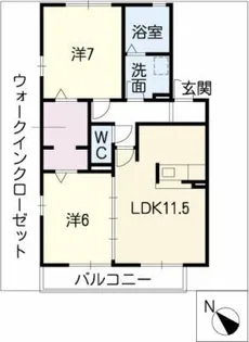 ルーデンスベータ【2階】の間取り