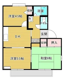 ルピナスB【201号室】の間取り