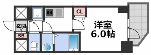 S-RESIDENCE都島Lux【9階】の間取り
