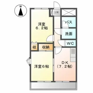 サンフォンテーヌ【2階】の間取り