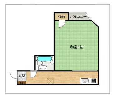 博多パールコーポ【502号室】の間取り