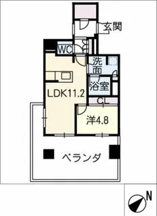 ラア・ケア覚王山【13階】の間取り