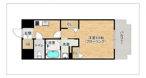 LANDIC BAY FIELD【202号室】の間取り