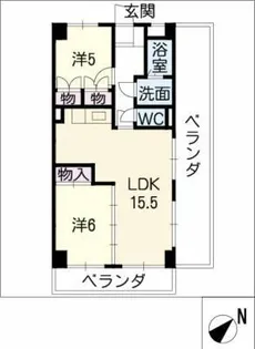 ライフ21 INA【6階】の間取り