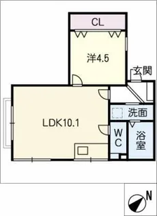 ヴィレッジ八事富士見【4階】の間取り