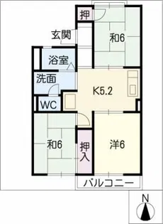 セントラルハイツ【1階】の間取り