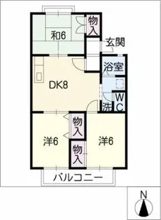 プランドール南山 A棟【1階】の間取り