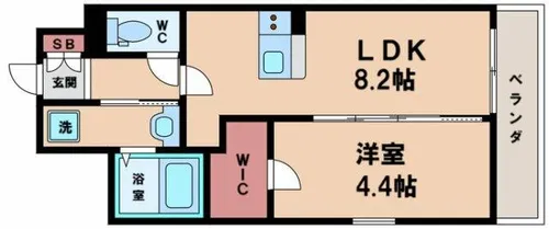 シスイル遠里小野【3階】の間取り