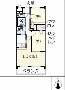 サンライズ新舞子【3階】の間取り