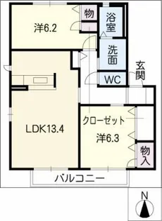 グリーンヒルズ【2階】の間取り