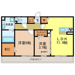 エスペランジュ【1階】の間取り